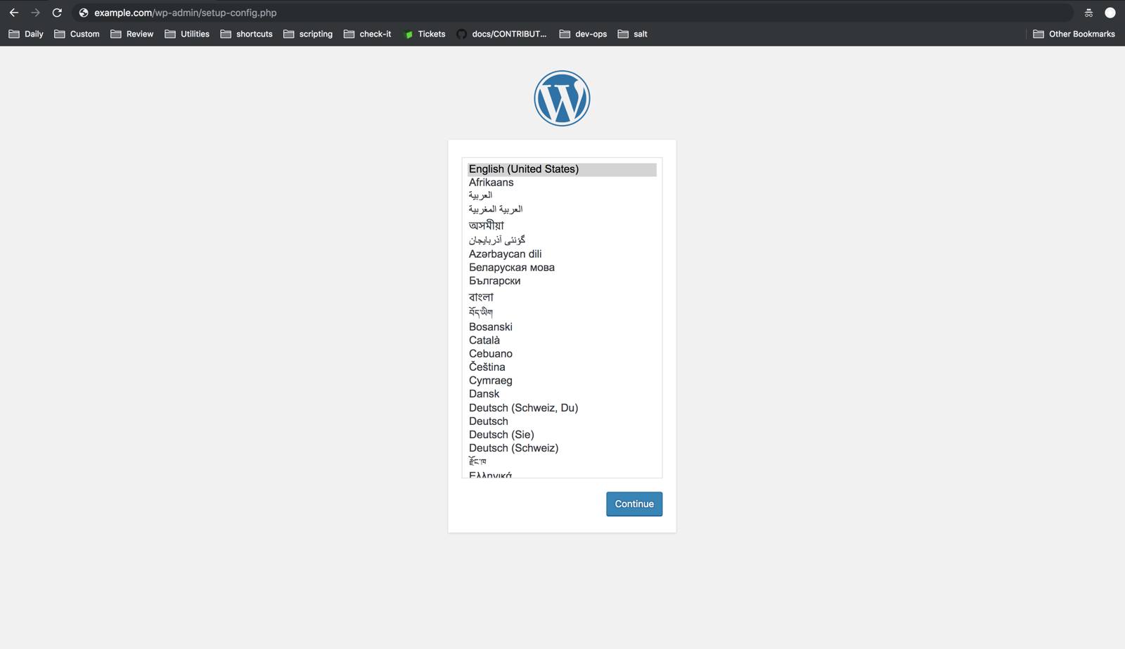 Install WordPress Install WordPress